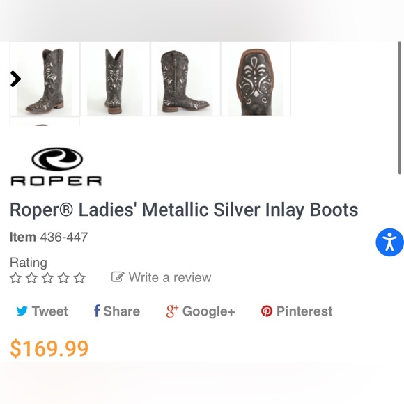 Roper Belle Brown Western Boots - Picture 14 of 15